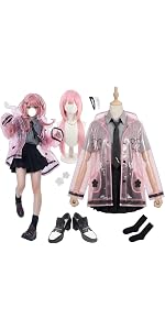 Amazon.co.jp: ｢Lemon COS｣ 周央サンゴ コスプレ衣装 コスプレ 夏服 七