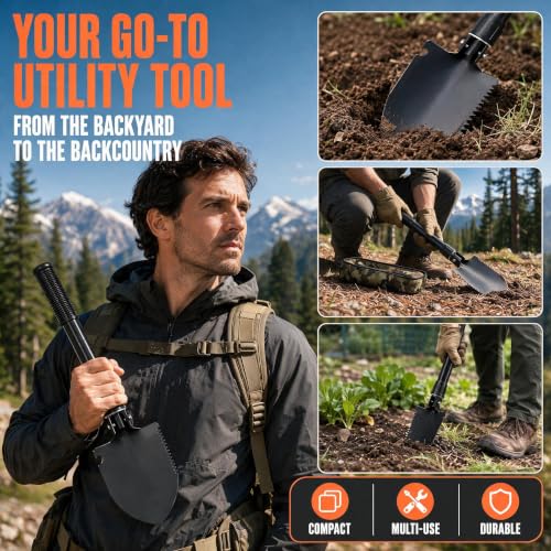 Camping Shovel – 16" Portable Folding Shovel with D-Handle - Image 5