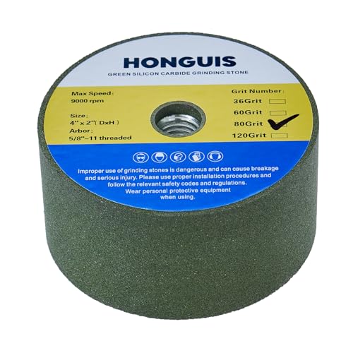 4" Green SiC Grinding Stone Cup Wheel 80 Grit 5/8"-11 for Concrete