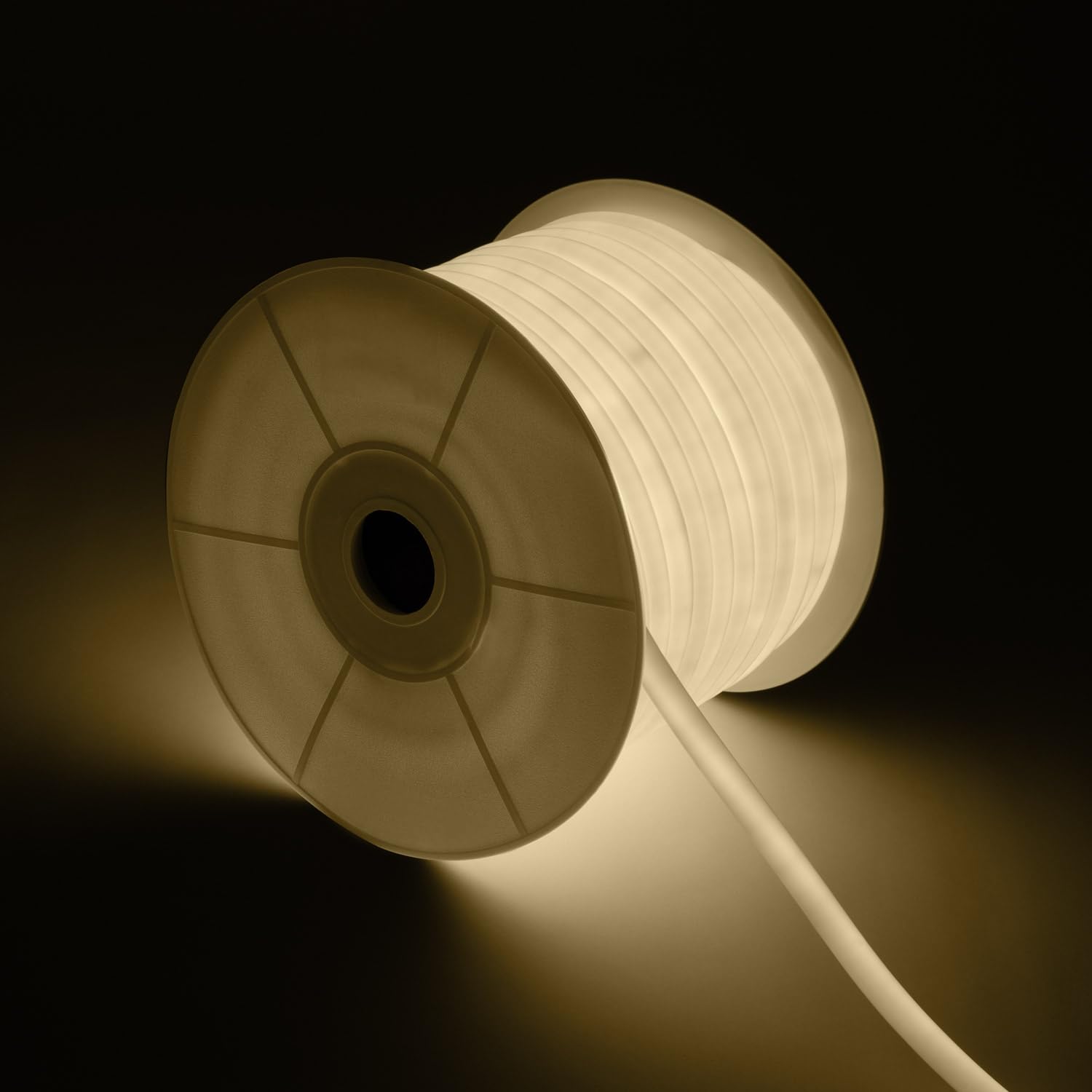 LEDKIA Tira LED Neón Regulable 220V BOBINA 50m Blanco Neutro Circular 360 9