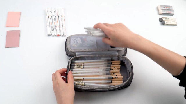 WEMATE Large Pencil Case Aesthetic,Big Capacity Canvas Pencil Pouch With Zipper, Pencil Case For - View #12