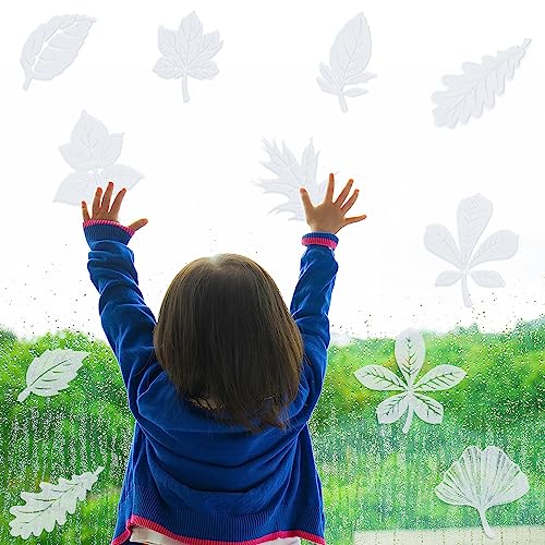 20 Pieces Large Size Anti-Collision Window Clings Assorted Leaf Shapes Stickers Transparent Alert Bird Window Decal Prevent People And Bird Strikes On Window Glass #TOP3