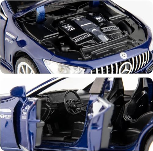 Image of Model Car 1 /32 Benz AMG GT63 Alloy Diecast Collectible Pull Back Toy Car with Light and Sound Toy Vehicle for Adult Boys Birthday Gift (Blue)