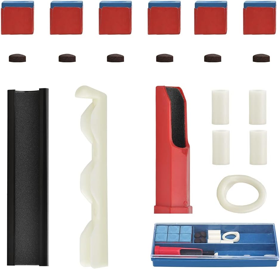 QUCUMER Billiard Repair Kit, Cue Tip Repair Tool 20IN1 Cue Accessory