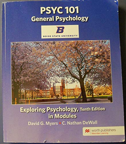 PSYC 101 General Psychology Boise State University
