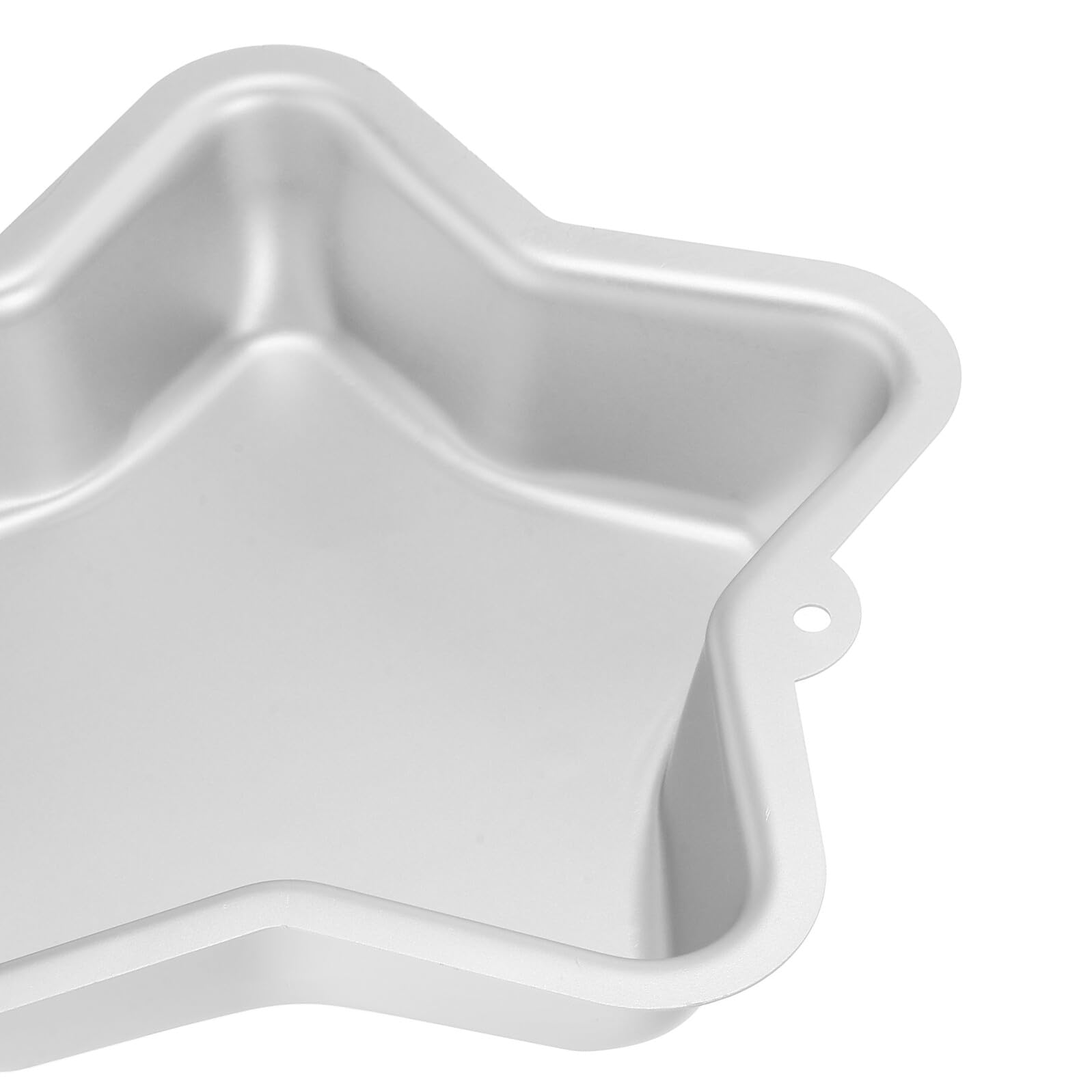 Cabilock Molde 2piezas para Pastel de Estrella de Cinco Puntas | Aleación de Aluminio, Plata, Superficie Antiadherente, Uso en Tartas y Postres
