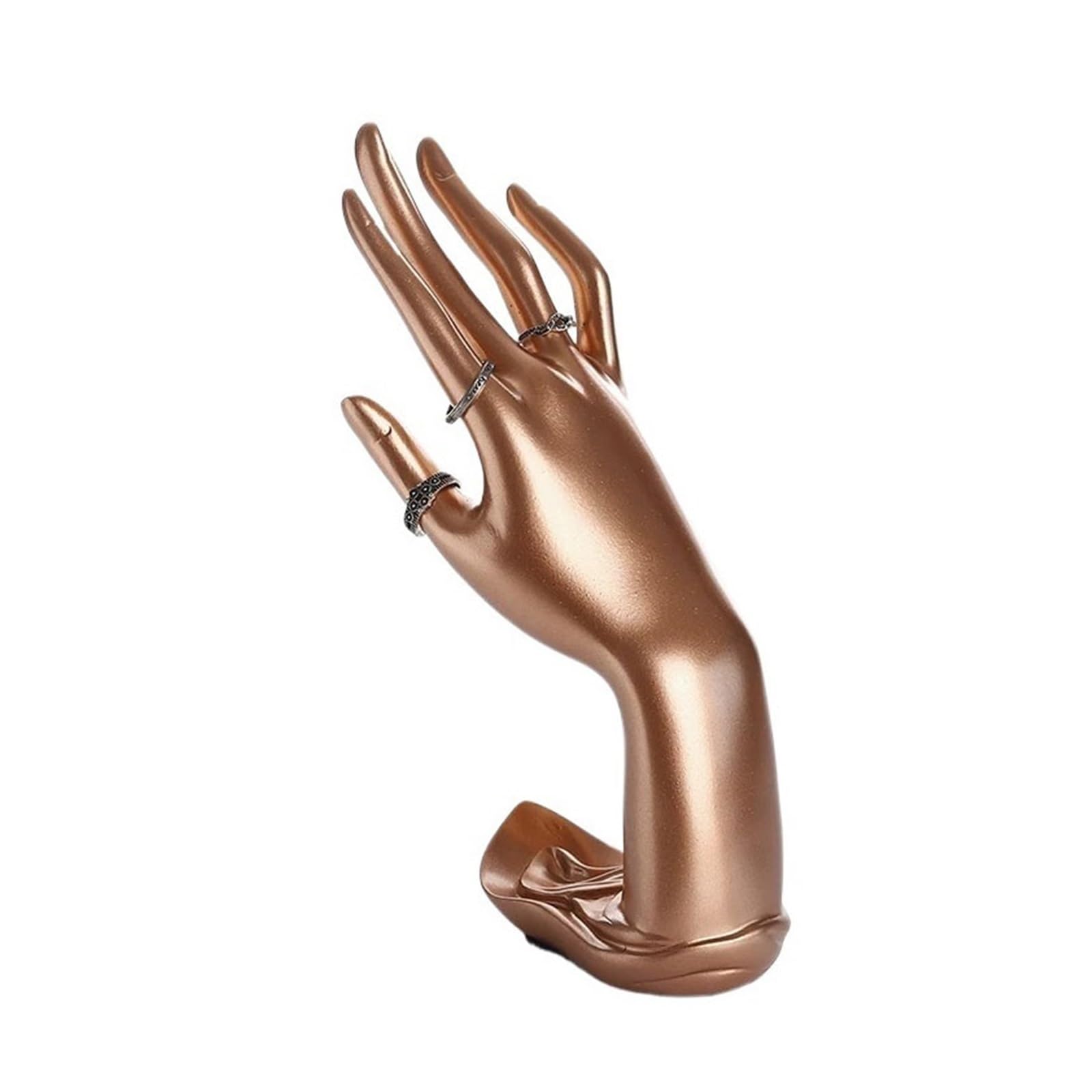 CJHFR472SG Jewelry Organizer Stands Mannequin Hand Resin Jewelry Ring Holder Bracelet Display Stand Jewelry Display Stand(Gold)