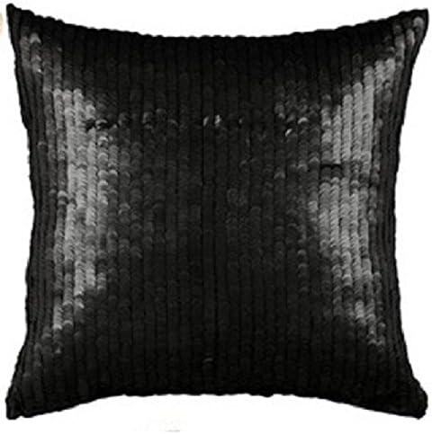 Decorative Designer Black Sequin Pillow With Insert