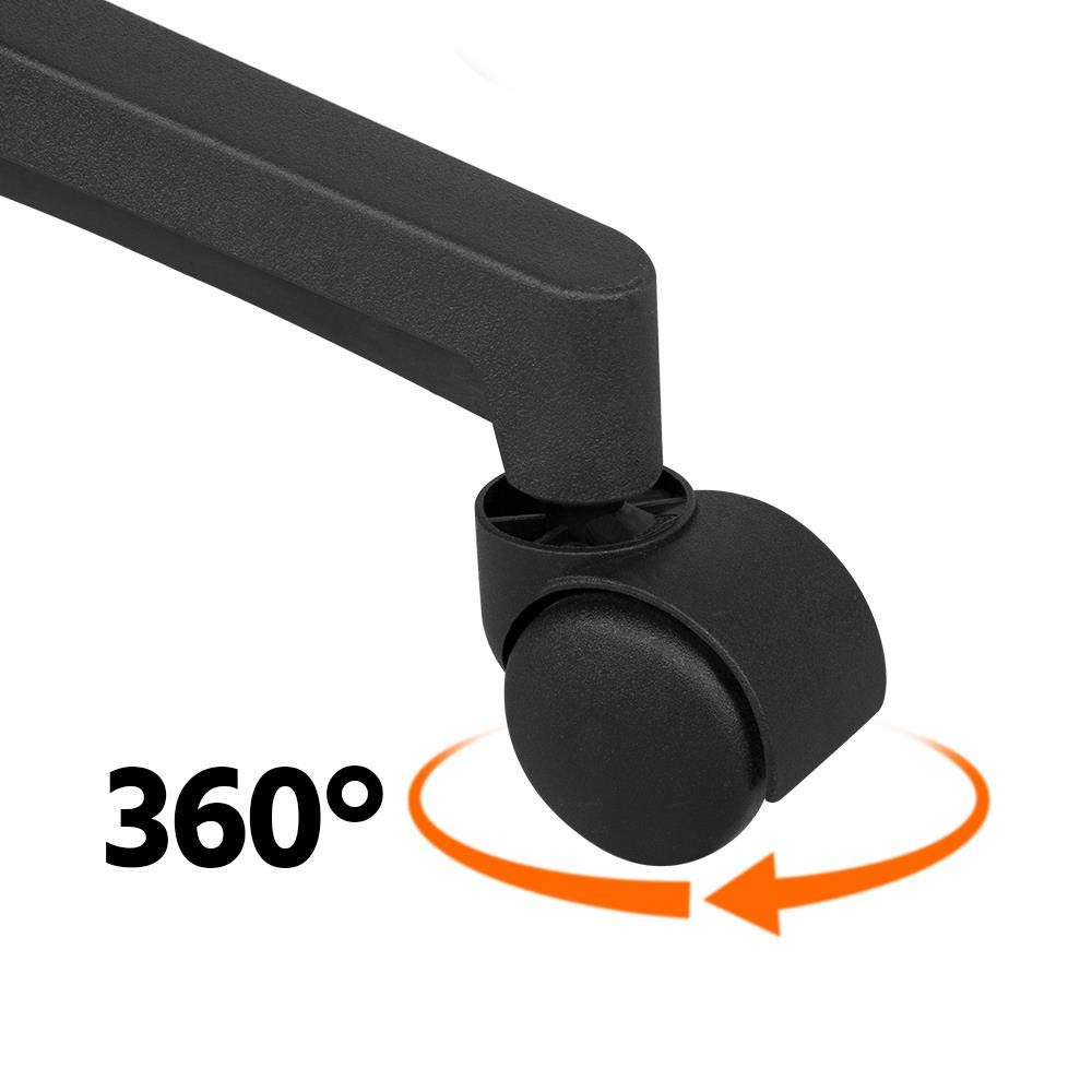 Sedia da Ufficio Scrivania con Rotelle Girevoli e Braccioli Ergonomica Lombare e con Altezza Regolabile Imbottita e Rete Traspirante Portata 136 kg Nero
