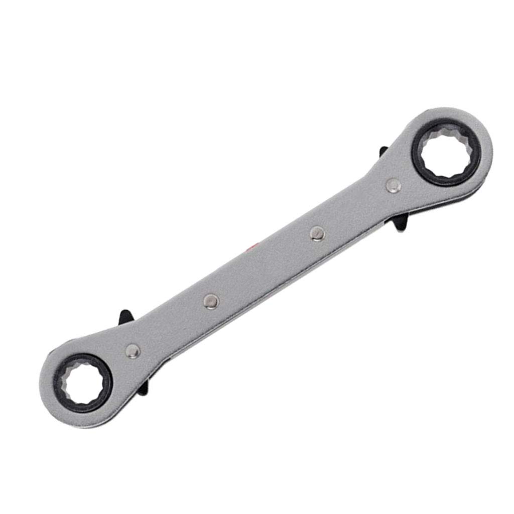 Skkwjege 17-19 Mm Steel Support Offset Ratchet Double Ring Box Wrench Spanner Metric