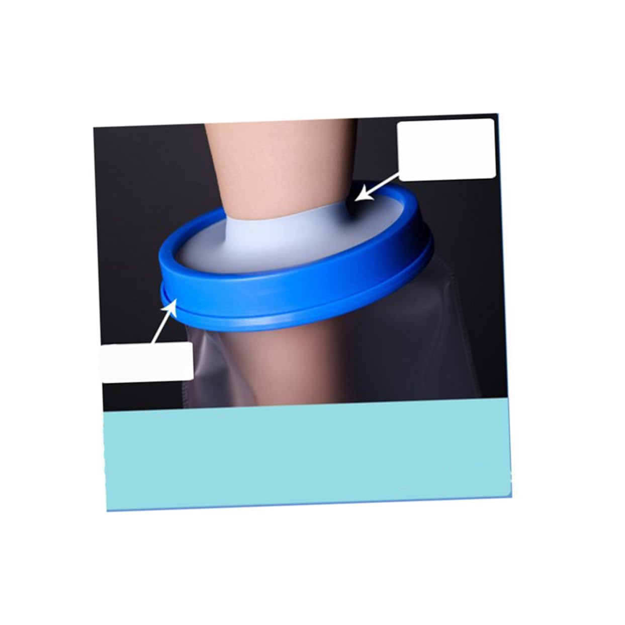 Healeved Beinbeutel aus Pvc für Erwachsene mit Verstellbarem Kordelzug Schützend vor Wasser Geeignet für Duschschutz bei Offenem Fußgips Zufällige Farbe