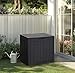 Ondis24 City Cube, Kunststoff Box - Abschließbare Poolbox, Paketbox, Gartenbox Wasserdicht, 110L, Anthrazit, 55x43x53cm Außenmaß, 75Kg Gewichtsbelastbarkeit. Ideal für Wohnungs- & Gartenbesitzer