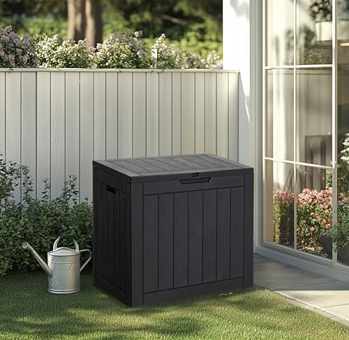 Ondis24 City Cube, Kunststoff Box - Abschließbare Poolbox, Paketbox, Gartenbox Wasserdicht, 110L, Anthrazit, 55x43x53cm Außenmaß, 75Kg Gewichtsbelastbarkeit. Ideal für Wohnungs- & Gartenbesitzer