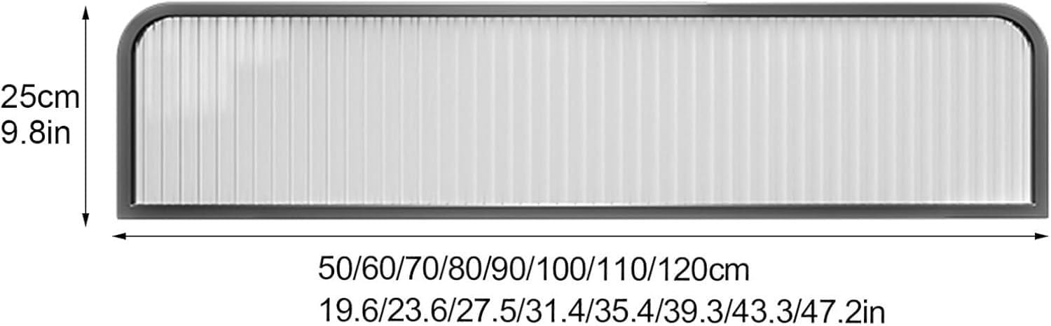 Genérico Mampara divisoria de Vidrio Degradado para comedores | Mamparas Decorativas para restaurantes | Valla Baja de 25 cm para Mayor privacidad (Negro, 25 x 120 cm)