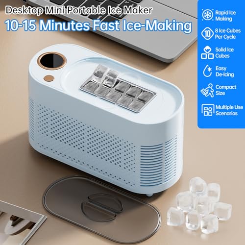 Fabricadora de hielo mini de mesa Cryfokt 10 cubos 10 min miniatura 5