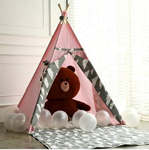 small boy 2019 New pet Tent Dog Mini House Indoor Teepee Style (Pink dots)