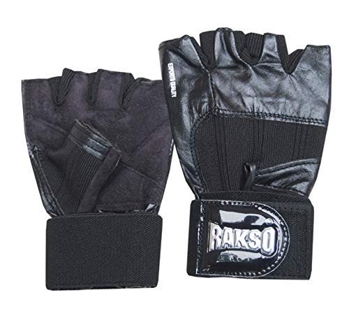 RAKSO Gloves for Weight Lifting and Exercises | Wrist Wrap Support for Weightlifting| Crossfit | Pull ups | Workout | Hand Grips | Powerlifting | Palm Protection,-image-40