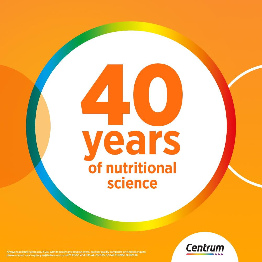 Centrum Energy Multivitamin 30 Tablets - Daily Vitamins & Minerals with B-Vitamins to Support Energy-Yielding Metabolism for Active, Busy Adults - One-Month Supply for Men & Women