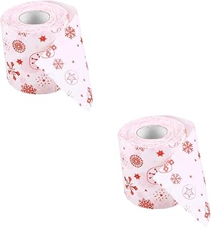 NOLITOY Papel Impresso 2 Peças De Papel Higiênico Em Massa Papel De Tecido Colorido Papel Higiênico Presente Lembrancinhas De Festa De Natal Presentes De Pegadinha Decorações De
