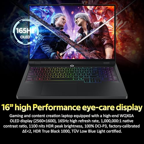 Image of Lenovo Legion Pro 5 16 inch WQXGA 165Hz Gaming Laptop, Intel Core Ultra 9 275HX, GeForce RTX 5070 Ti 12GB GDDR7, 32GB DDR5, 3TB Storage (2TB SSD+1TB Docking Station), Backlit Keyboard, Win 11, Black