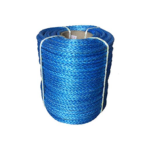 Foto von Synthetisches Windenkabelseil 16 mm * 50 Meter Windenseil für ATV/UTV Elektrische Winde 4x4 Offroad-Zubehör für ATV UTV (Grau)