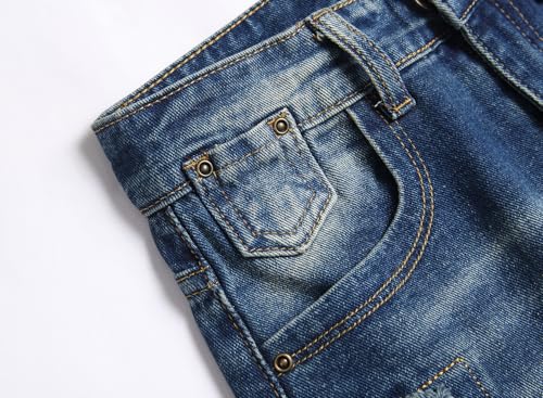 Boy's Ripped Biker Skinny Fit Jeans Comfy Stretch Stylish Moto Denim Jeans Pants3