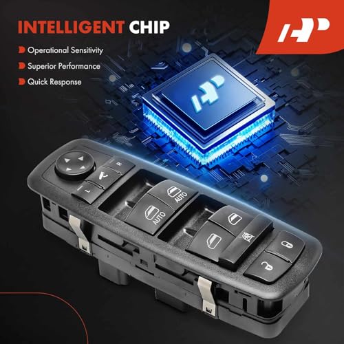 A-Premium Front Left Driver Side Master Power Window Switch Compatible with Jeep Cherokee 2014 2015 2016 2017 Sport Utility, with Dual Auto Function, with Power Folding Mirrors Function by A-premium - Image 6