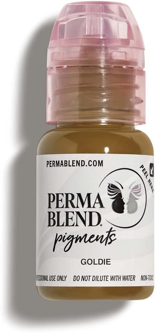 Perma Blend - Goldie - Microblading Ink for Permanent Eyeliner - Professional Tattoo Ink - Blonde Tattoo Ink Makeup - Vegan (0.5 oz)