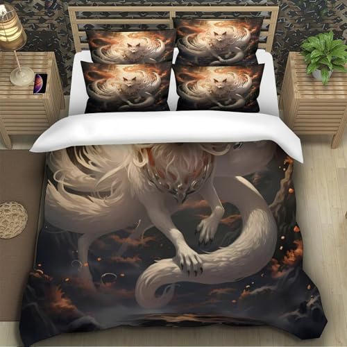 Linge de lit respirant et hypoallergénique avec housse de couette 3D - 5