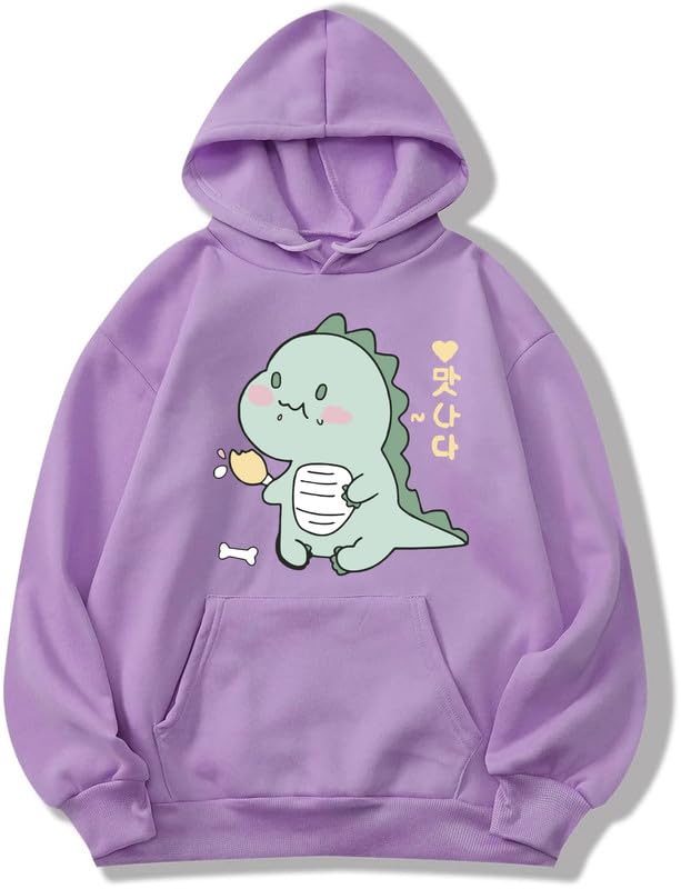 absolute defense Cute Dinosaur Hoodie Women Girl Causal Stylish Latest Black Blue Red Pink Lavender Maroon Peach 499 599 699 Under-picture-36