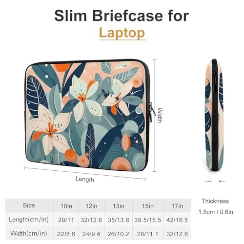 Funda para laptop 15 pulgadas flores y hojas miniatura 2