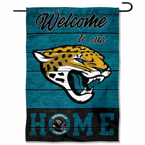 Jacksonville Jaguars Welcome Home Decorative Garden Flag Double Sided Banner