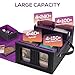 STTRBOX Trading Card Storage Box for MTG, MTG commander deck box，Multi-purpose Deck Case for MTG TCG Sports Card, 4 Toploaders, 4 Stoppers, 4 Colorful Dividers (Black & Purple)