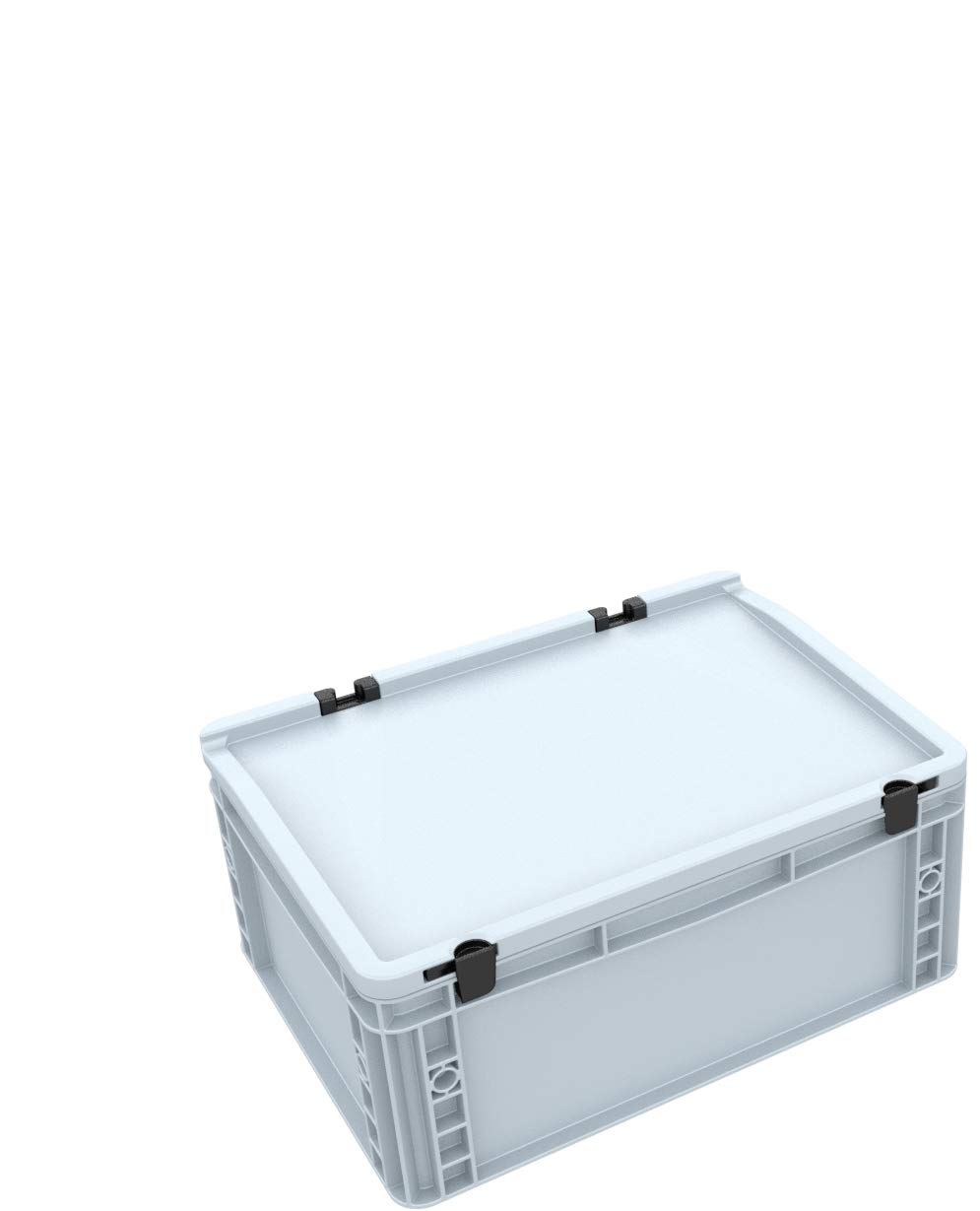 Transportbehälter 60x40x23,5 Mit Deckel Kunststoff Transportcase Box 600x400x235 112758177176