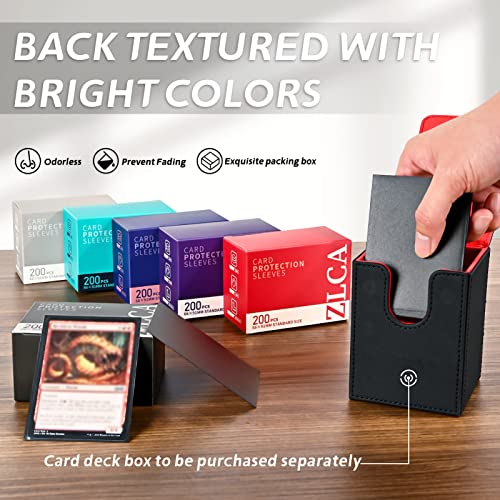 Zlca Card Sleeves For Mtg(200Ct), Matte Photocard Card Sleeves For Standard Sized Trading Sports Magic Pokemon Yugioh Playing Baseball Card 66 * 91Mm (A-Black) #TOP6