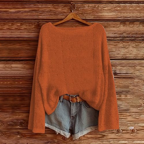 LCMTWX Womens Fair Isle Sweater Boho Vintage Ethnic Casual Graphic Pullover Oversized Tops Fall Long Sleeve Knit Blouses2