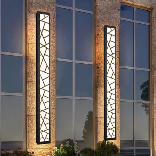 Applique Murale LED Extérieure 120CM Noire Dimmable avec Télécommande