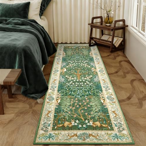 Tapete corredor GarveeHome Forest 2.5x8 verde miniatura 2
