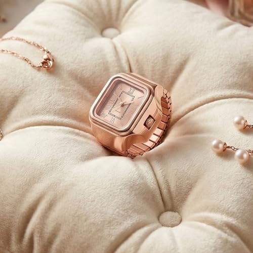 Image of Shocknshop Analog Fashion Stainless Steel Ladies Ring Watch for Women -W122