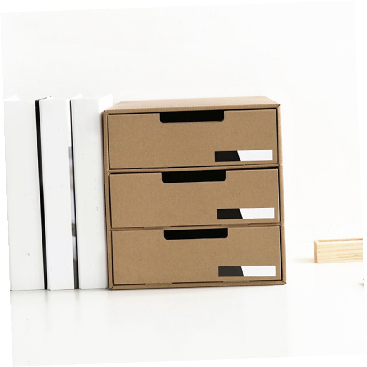 DOITOOL Scatola Stoccaggio Carta per Scrivania Organizer per Cancelleria e Documenti Design Elegante e Portatile per Ufficio e Studio Ottimizza Spazi Piccoli con Etichette Orizzontali