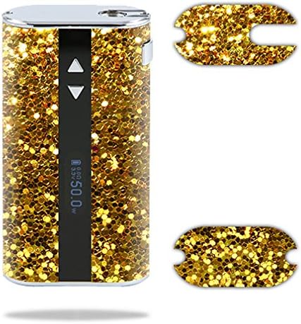 MightySkins Skin Compatible with Eleaf iStick 50W – Gold Dazzle | Protective, Durable, and Unique Vinyl Decal wrap Cover | Easy to Apply, Remove, and Change Styles | Made in The USA