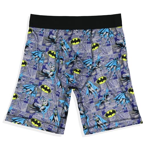 INTIMO DC Comics Batman Boxer Briefs Men's Bat Symbol Comic Book Design Adult Snug Fit Underwear