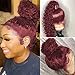 BOFFO 360 Burgundy Deep Curly Lace Front Wigs Human Hair Glueless Wigs Human Hair Pre Plucked With Baby Hair 250% Density HD Transparent 99J Burgundy Deep Wave Lace Front Wigs Human Hair