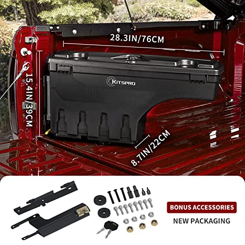 Kitspro Truck Bed Tool Box Storage For 2017-2023 Ford F-250 F-350 Super Duty Swing Case Truck Bed Toolbox (Driver Side) #TOP3