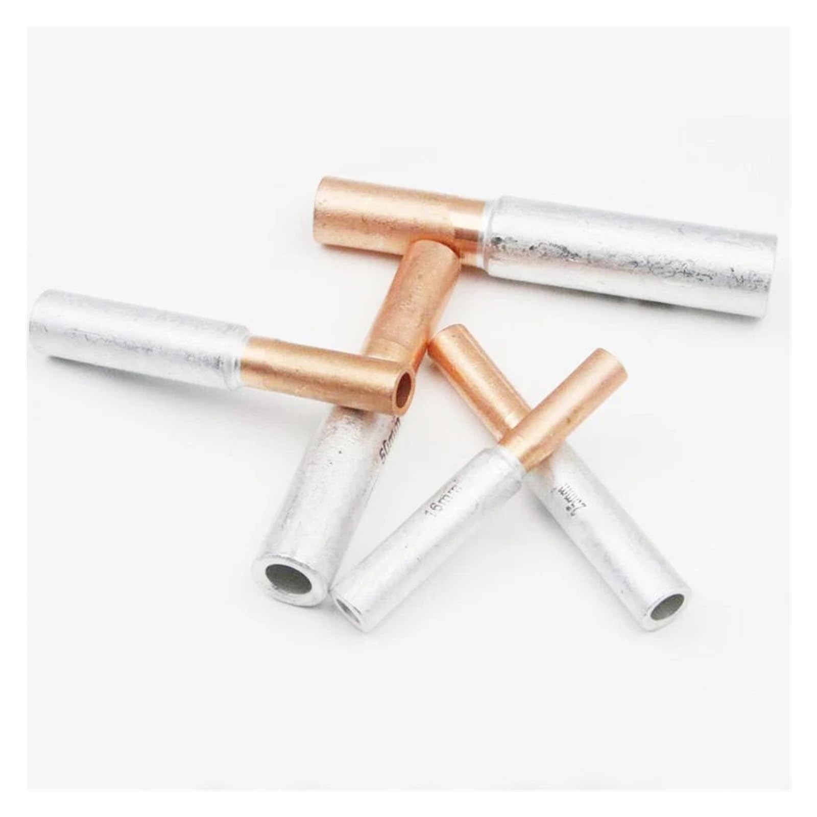 GTL-16 Compressione Rame Alluminio CU-AL Contatore di energia Termintor Bimetallico Crimpare Terminale Capocorda Cavo Connettore Manicotto di giunzione | GTL-25,10PCS
