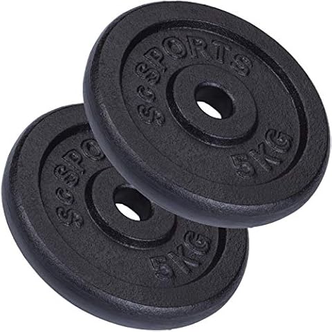 ScSPORTS 10 kg Hantelscheiben-Set, 2 x 5 kg Cover
