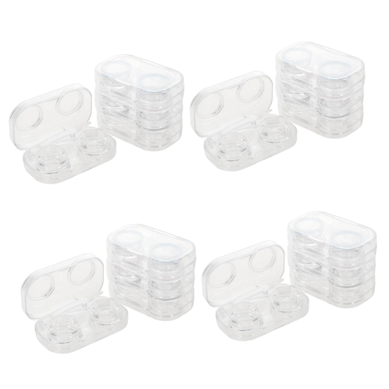 FRCOLOR Caja De 16 Piezas Estuche para Lentes de Estuche lentillas Cajas lentillas Lindos Casos de Caso de de Limpieza Poseedor Titular de la cosmética PD