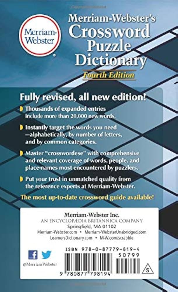 Merriam-Webster's Crossword Puzzle Dictionary