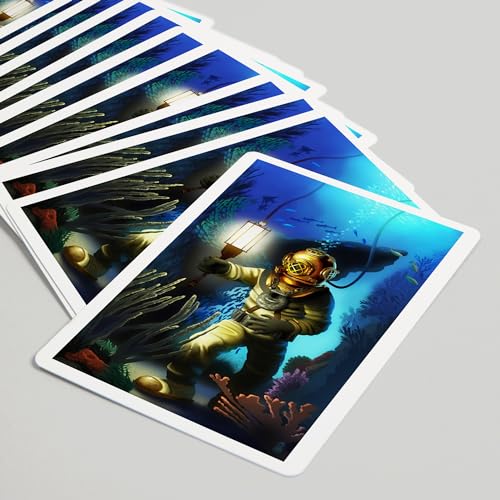 Baraja de poker Lantern Press Diver Scene 52 cartas miniatura 5