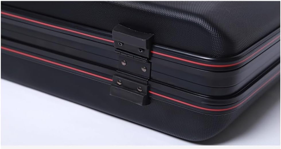 Baxi&barna Hard Shell Briefcase, Business Document Box, 20 Inch, Black, Multiple Compartments, Professional Storage Case